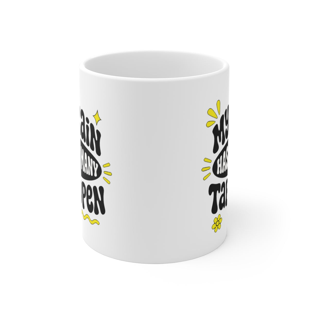 front view of the mug