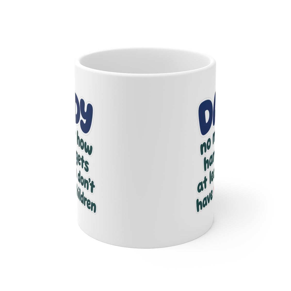 front view of the mug