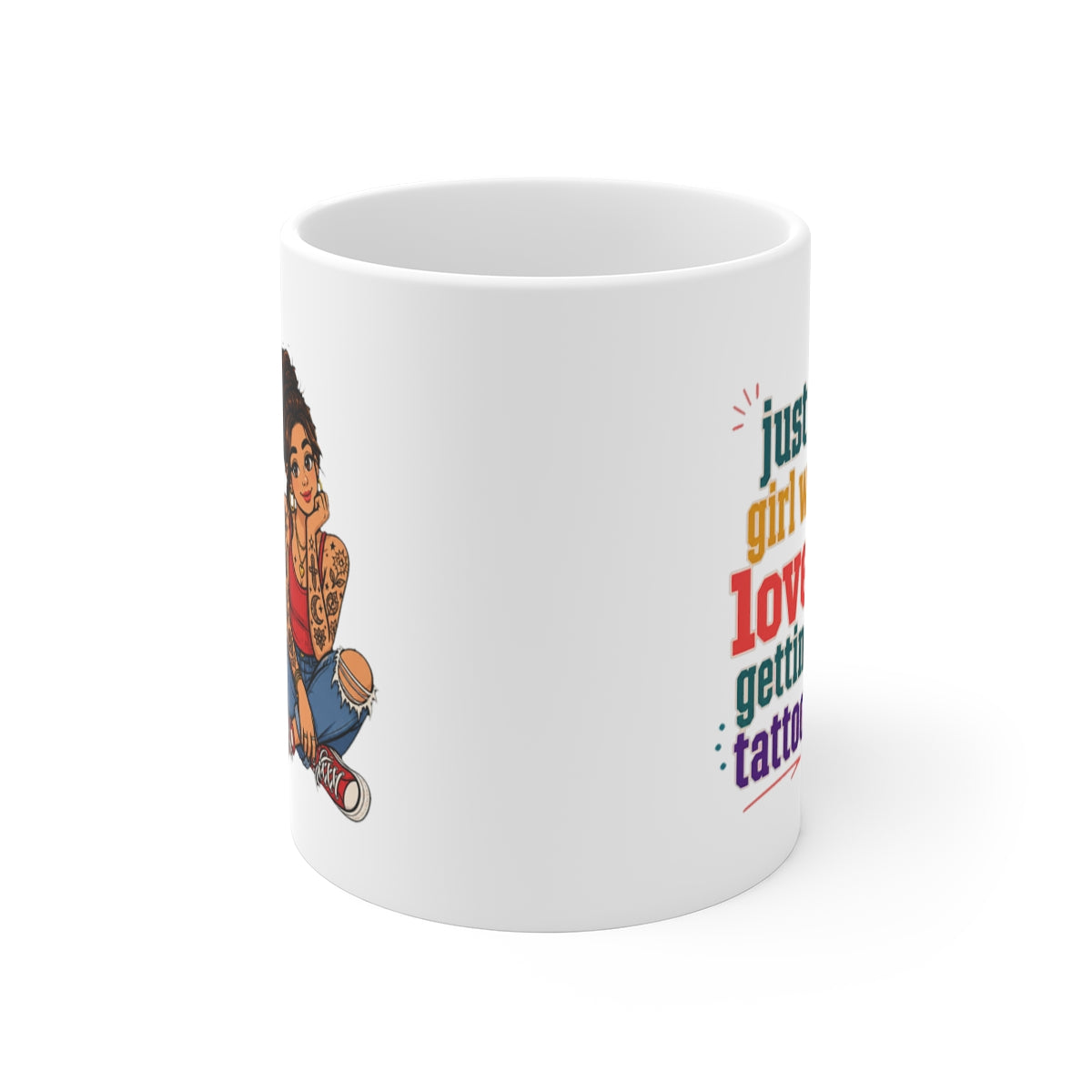 front view of the mug