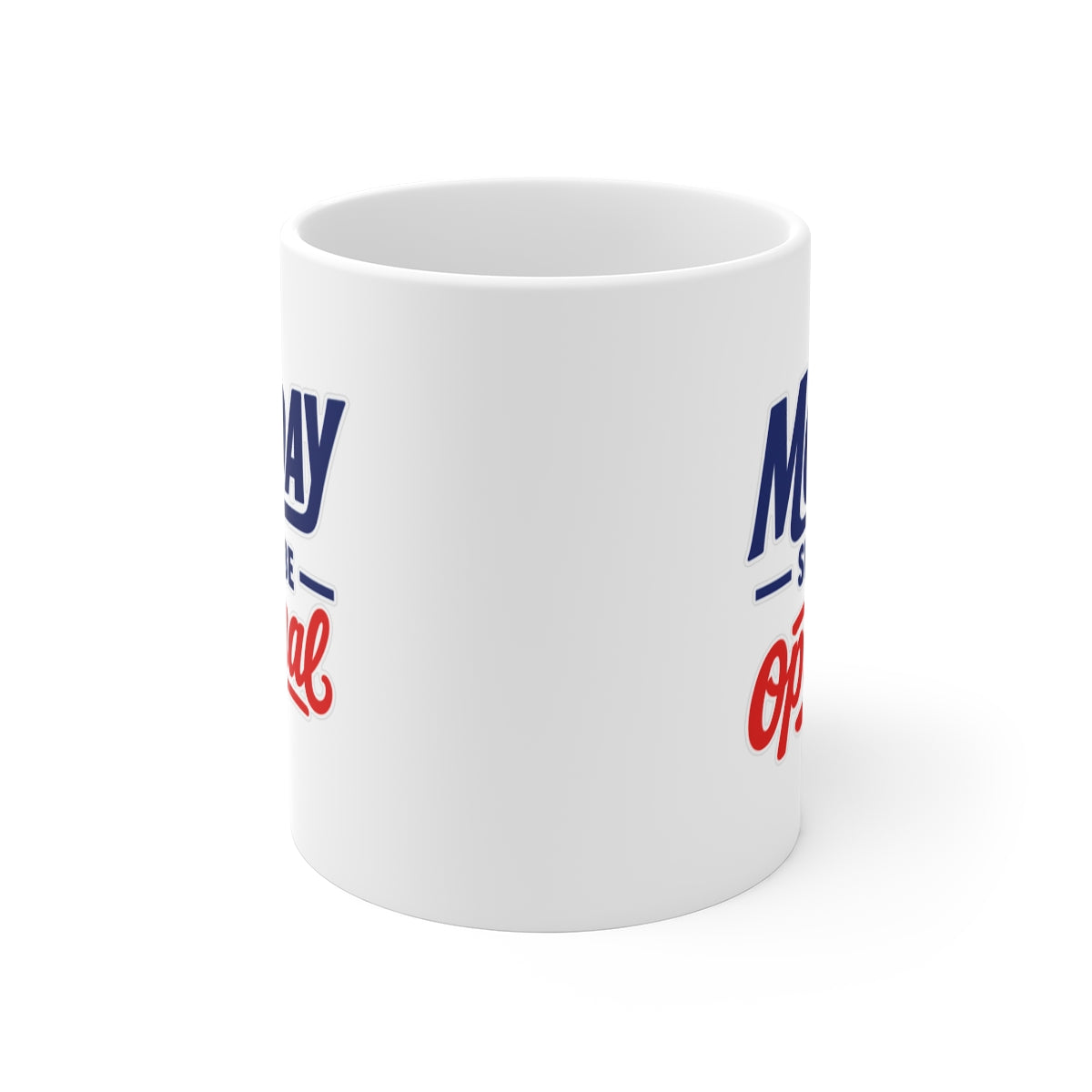 front view of the mug