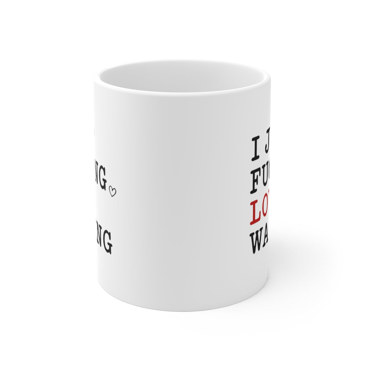 front view of the mug