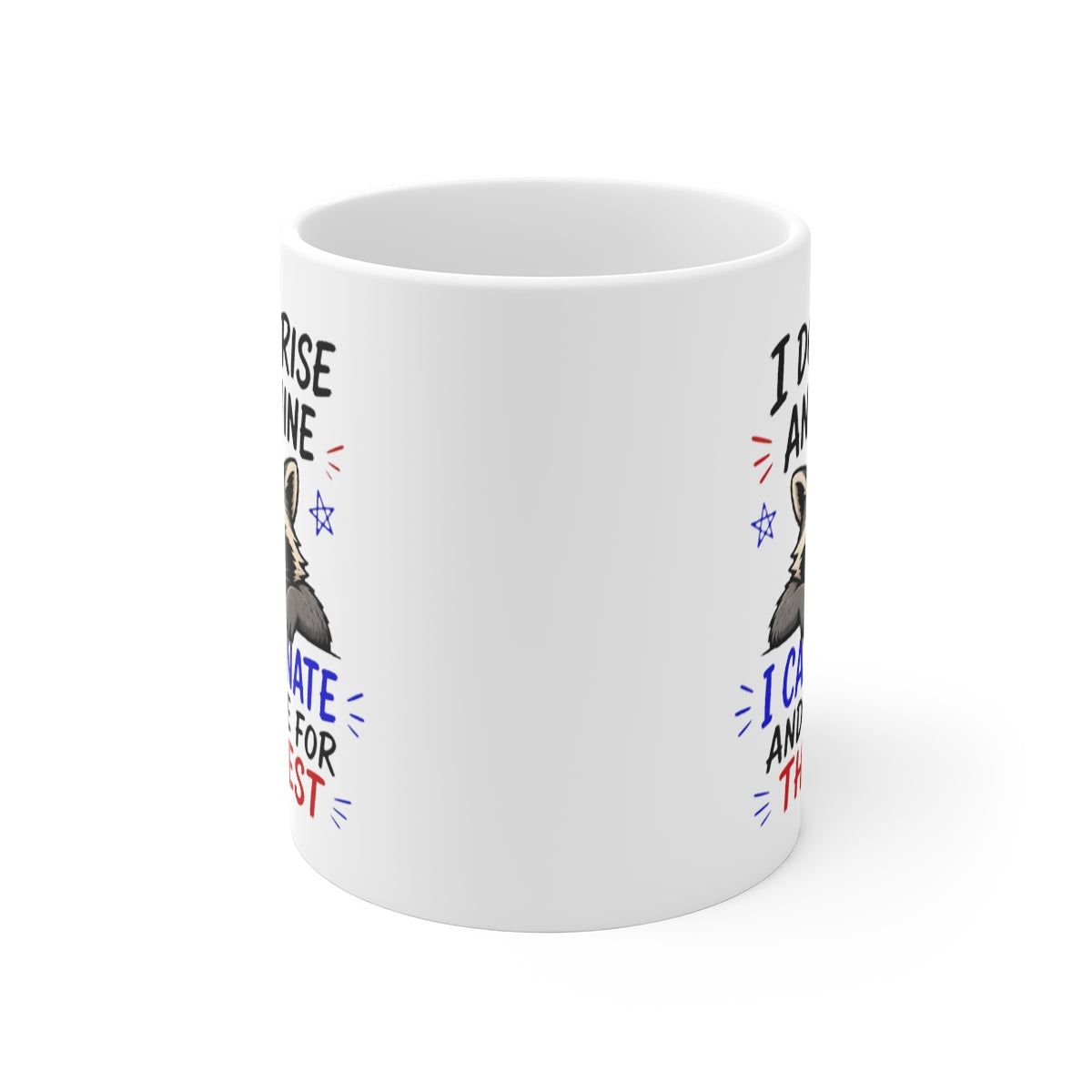 front view of the mug