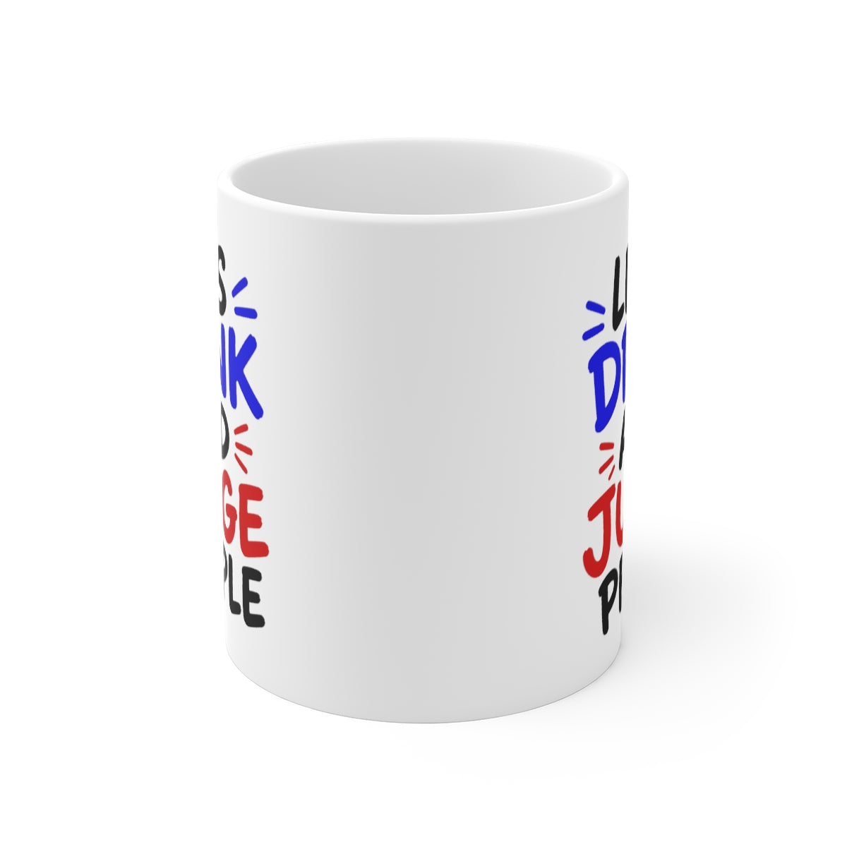 front view of the mug