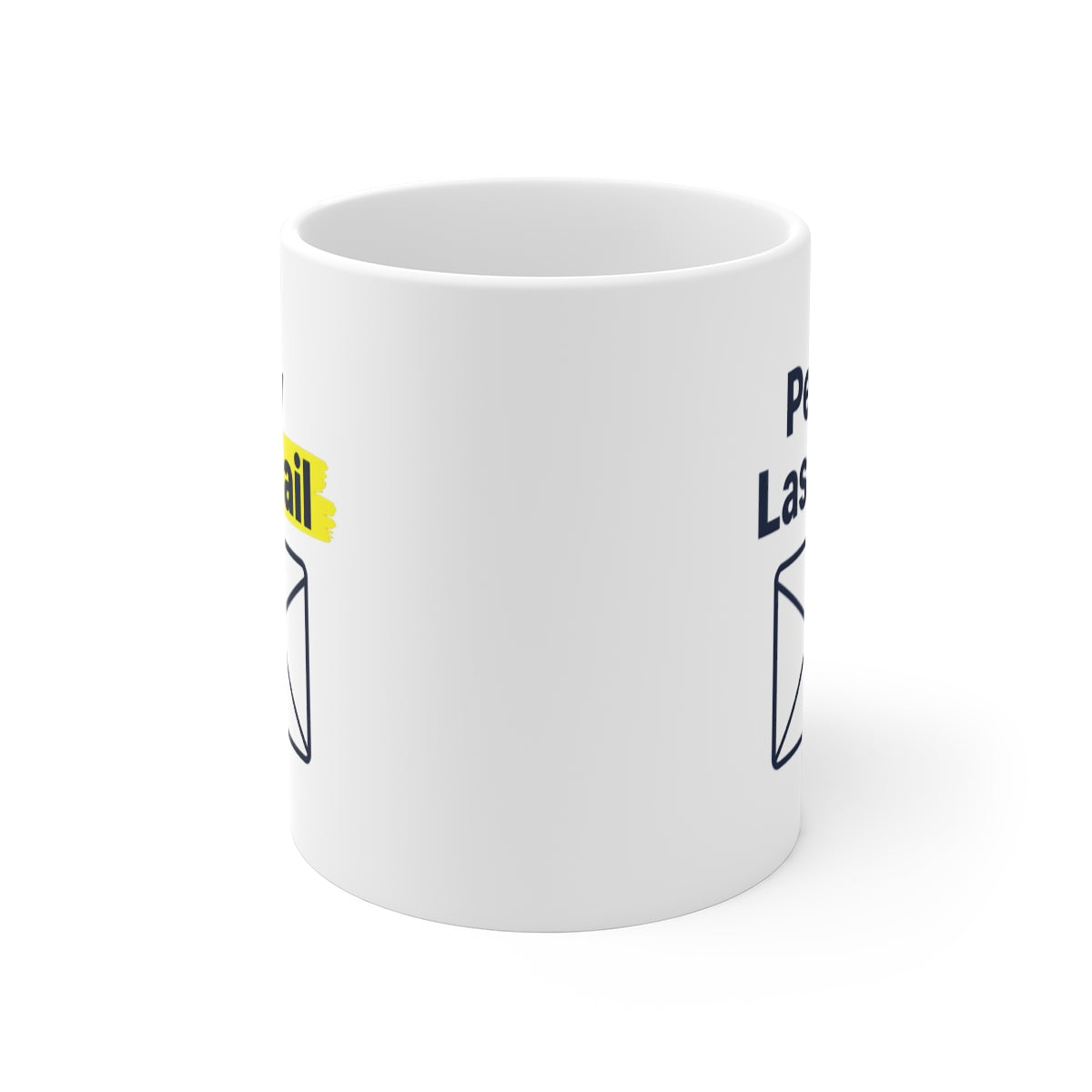 front view of the mug