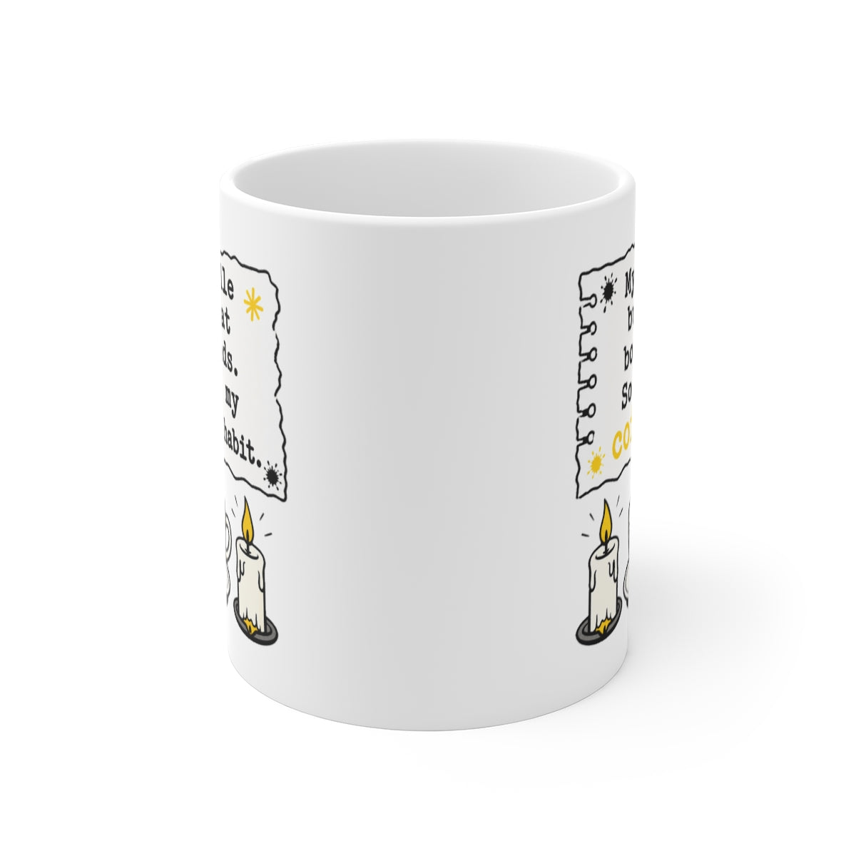 front view of the mug