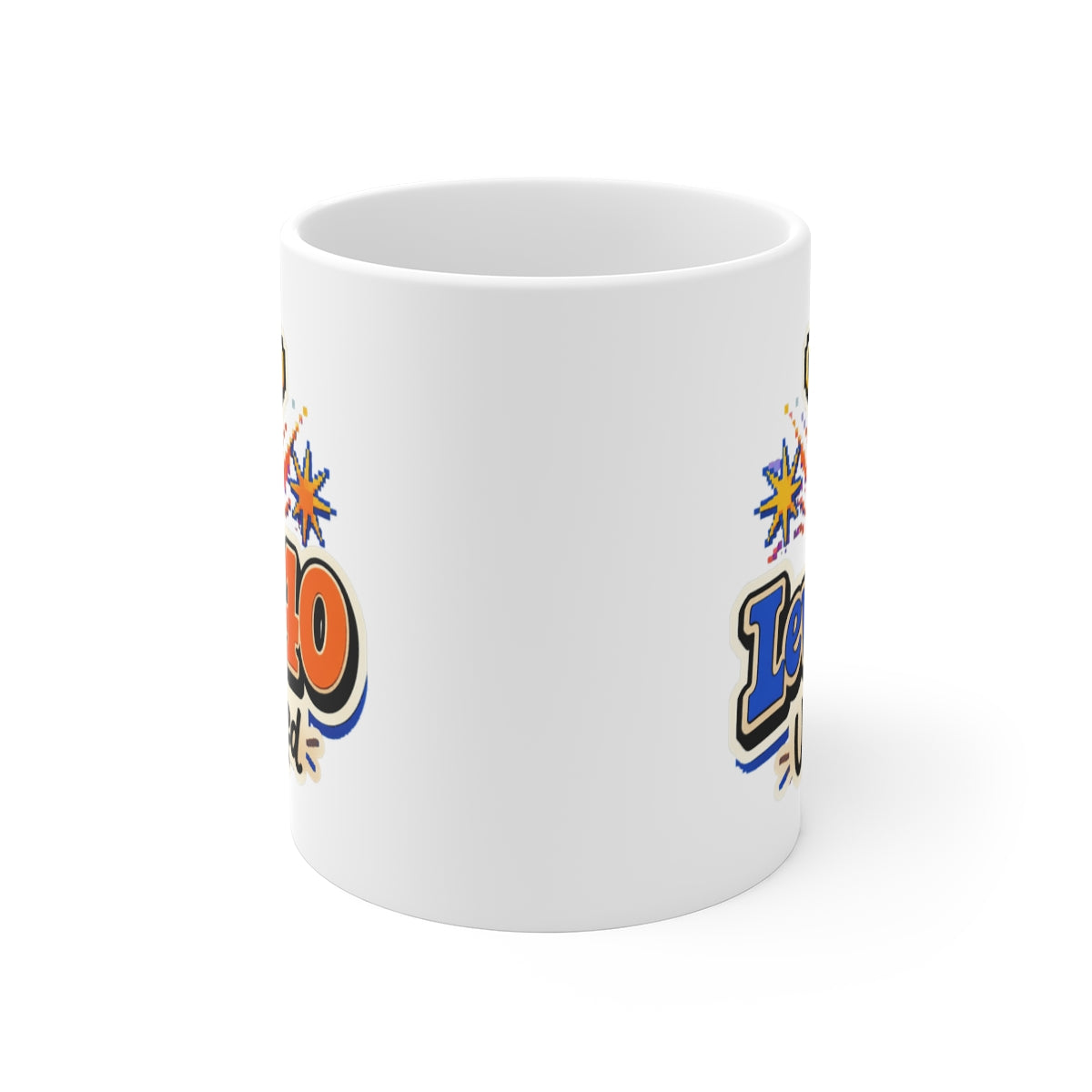 front view of the mug