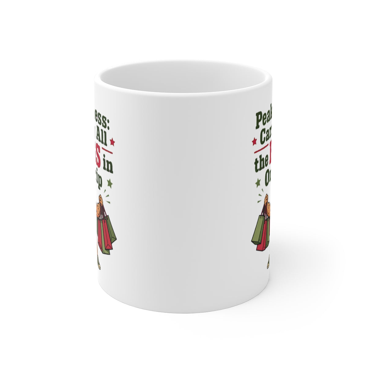 front view of the mug