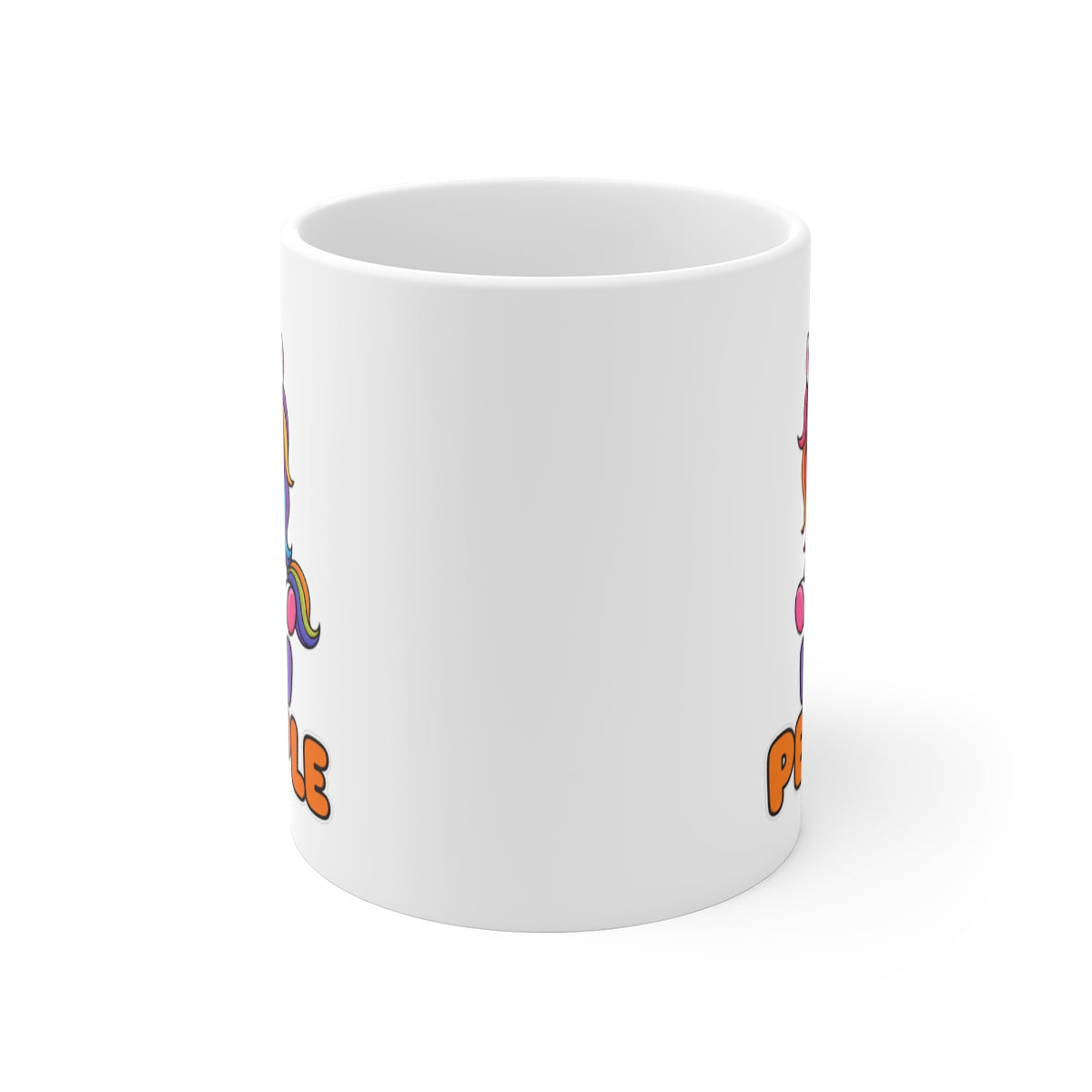front view of the mug