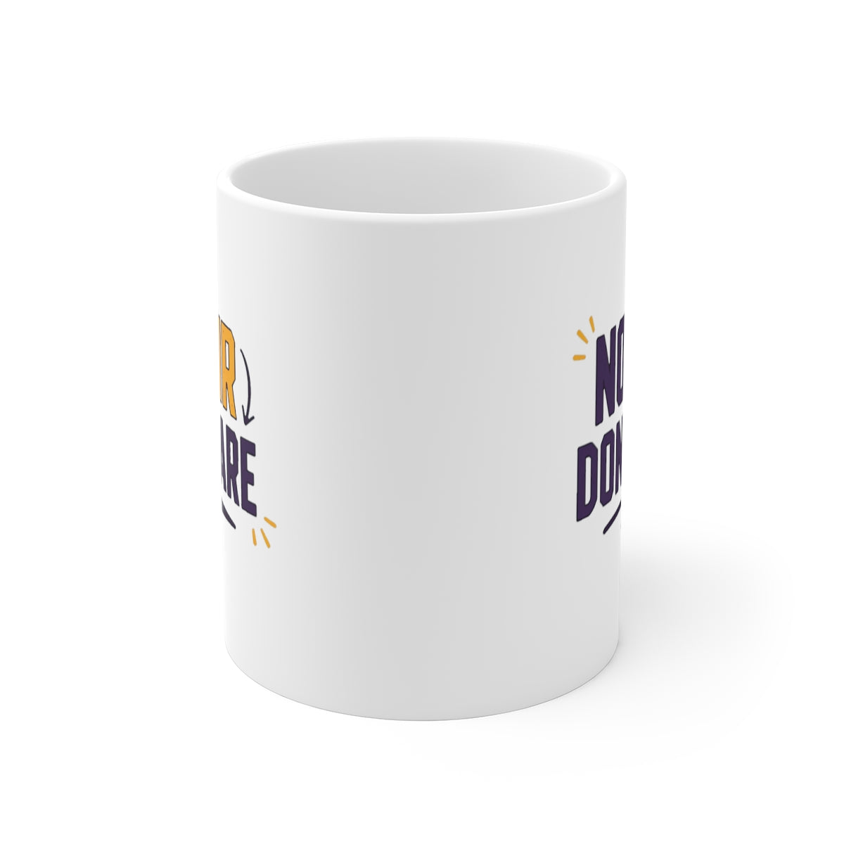 front view of the mug