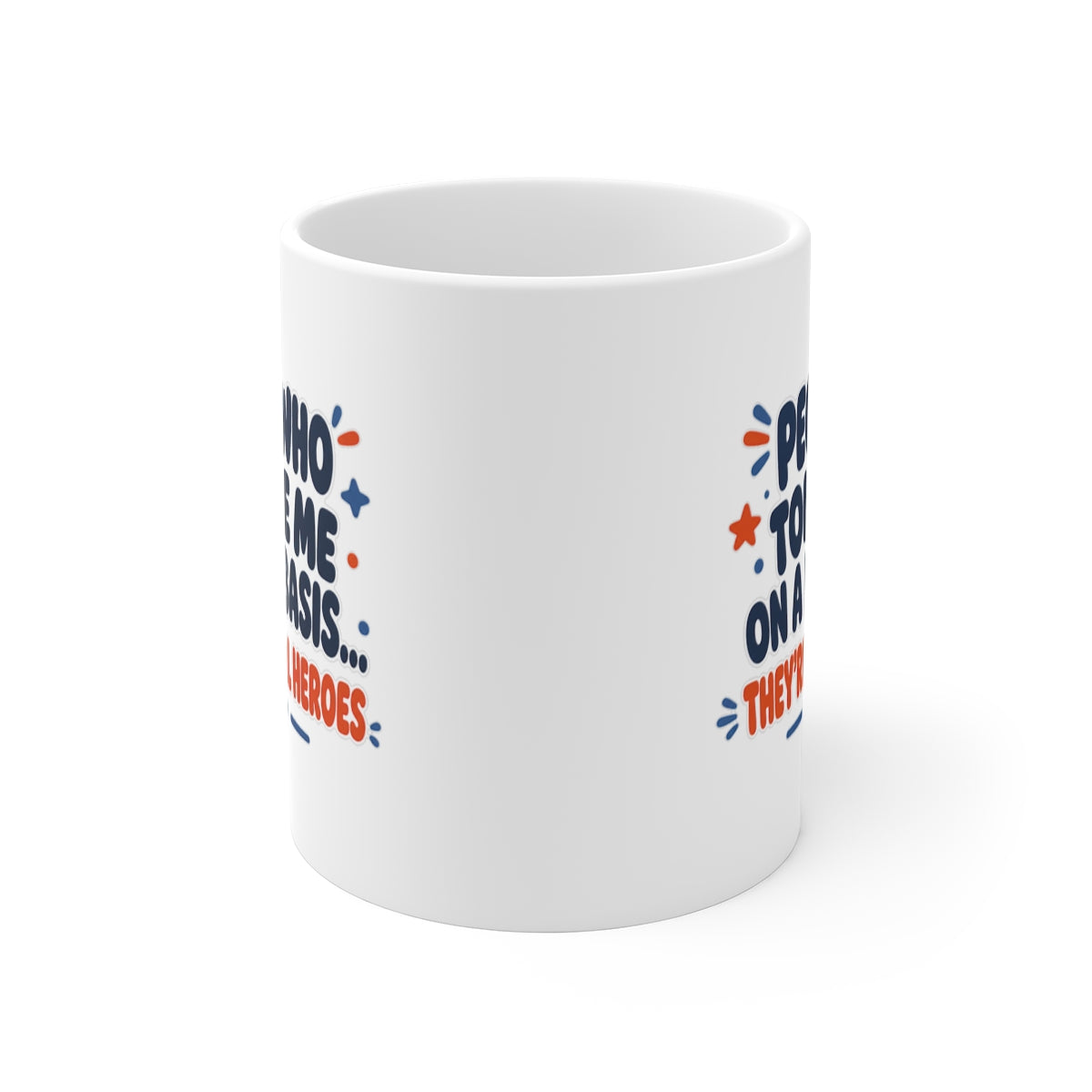 front view of the mug