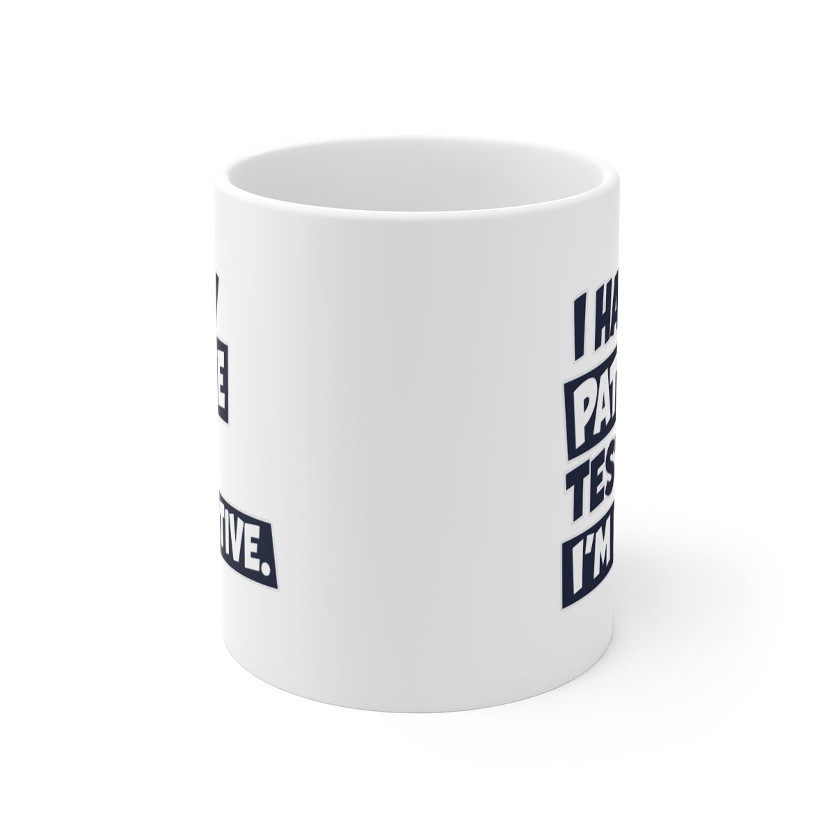 front view of the mug
