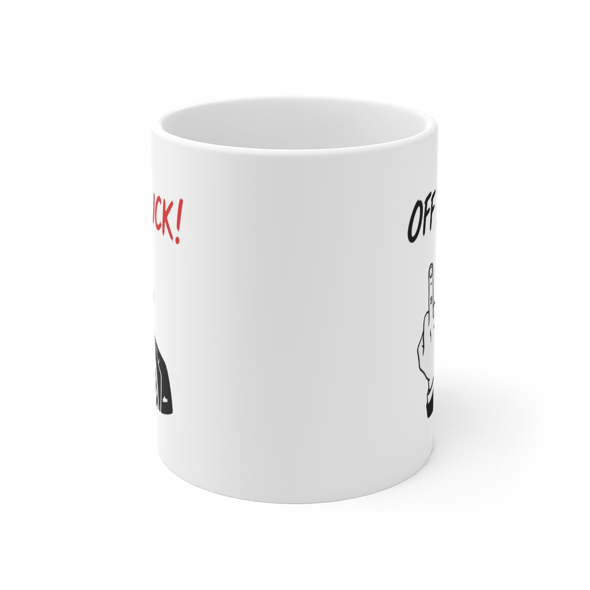 front view of the mug
