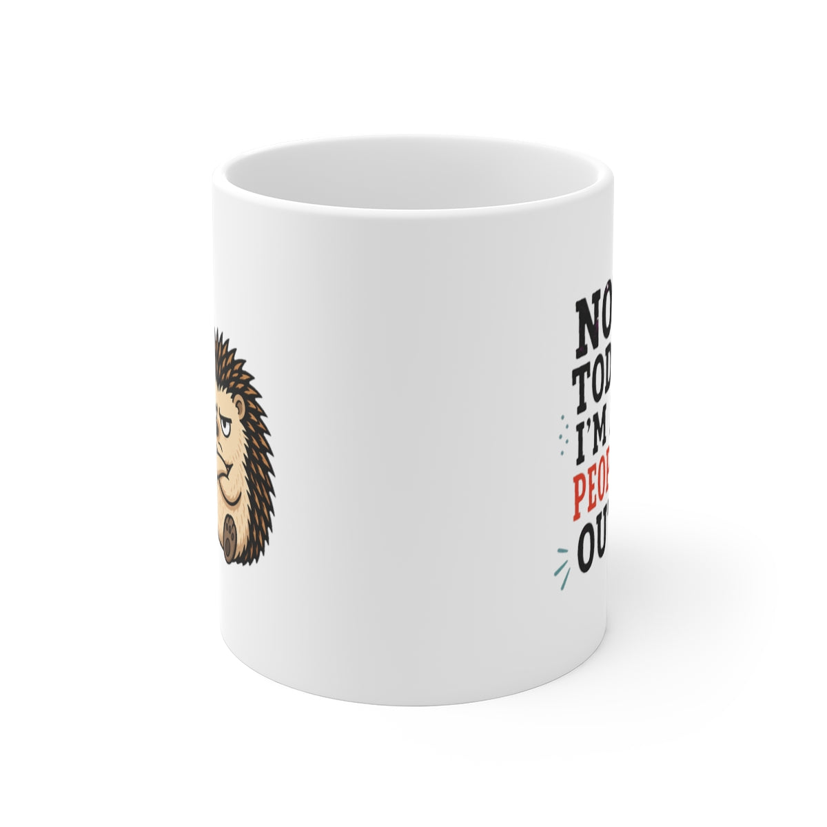 front view of the mug