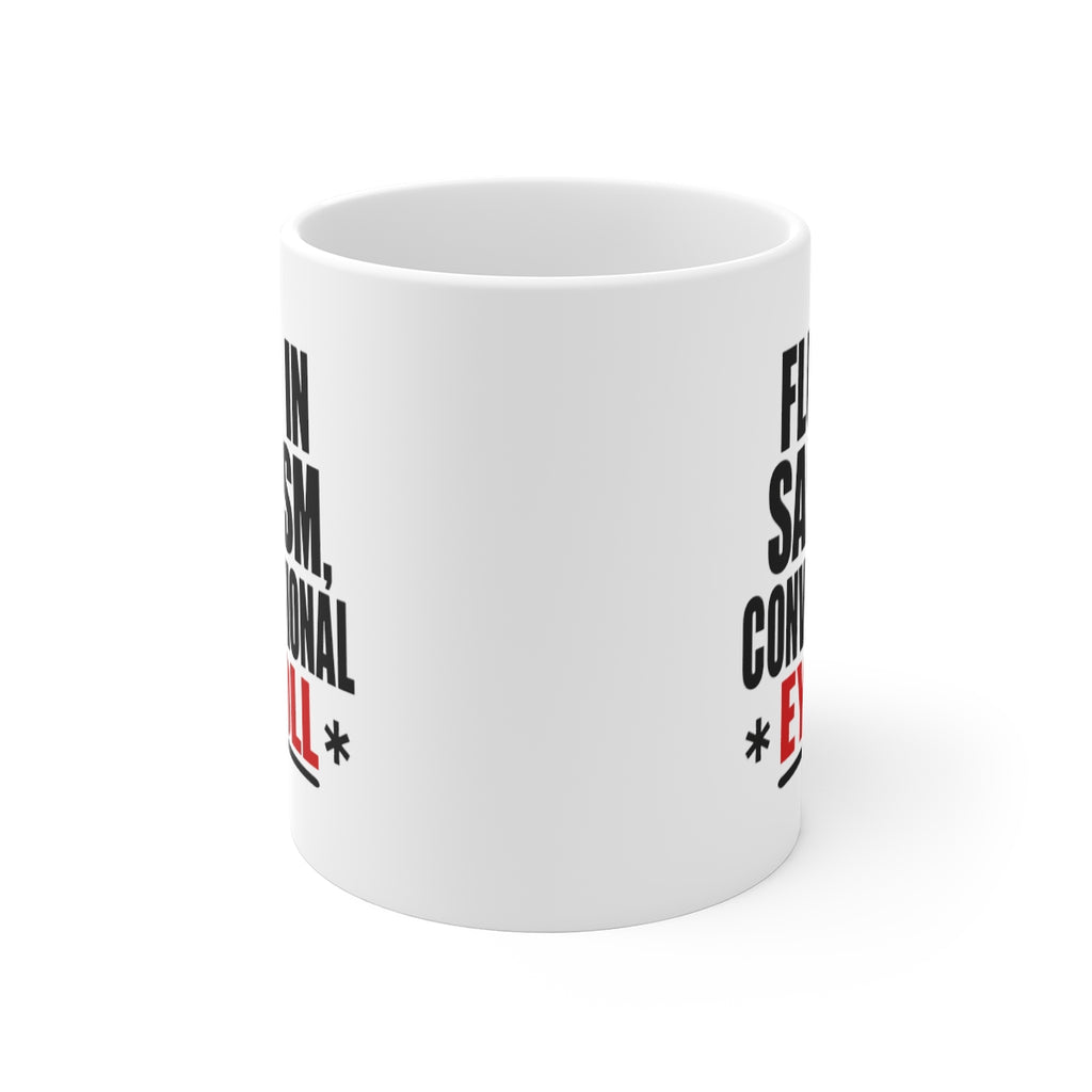 front view of the mug