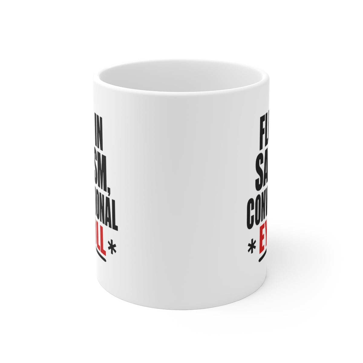 front view of the mug