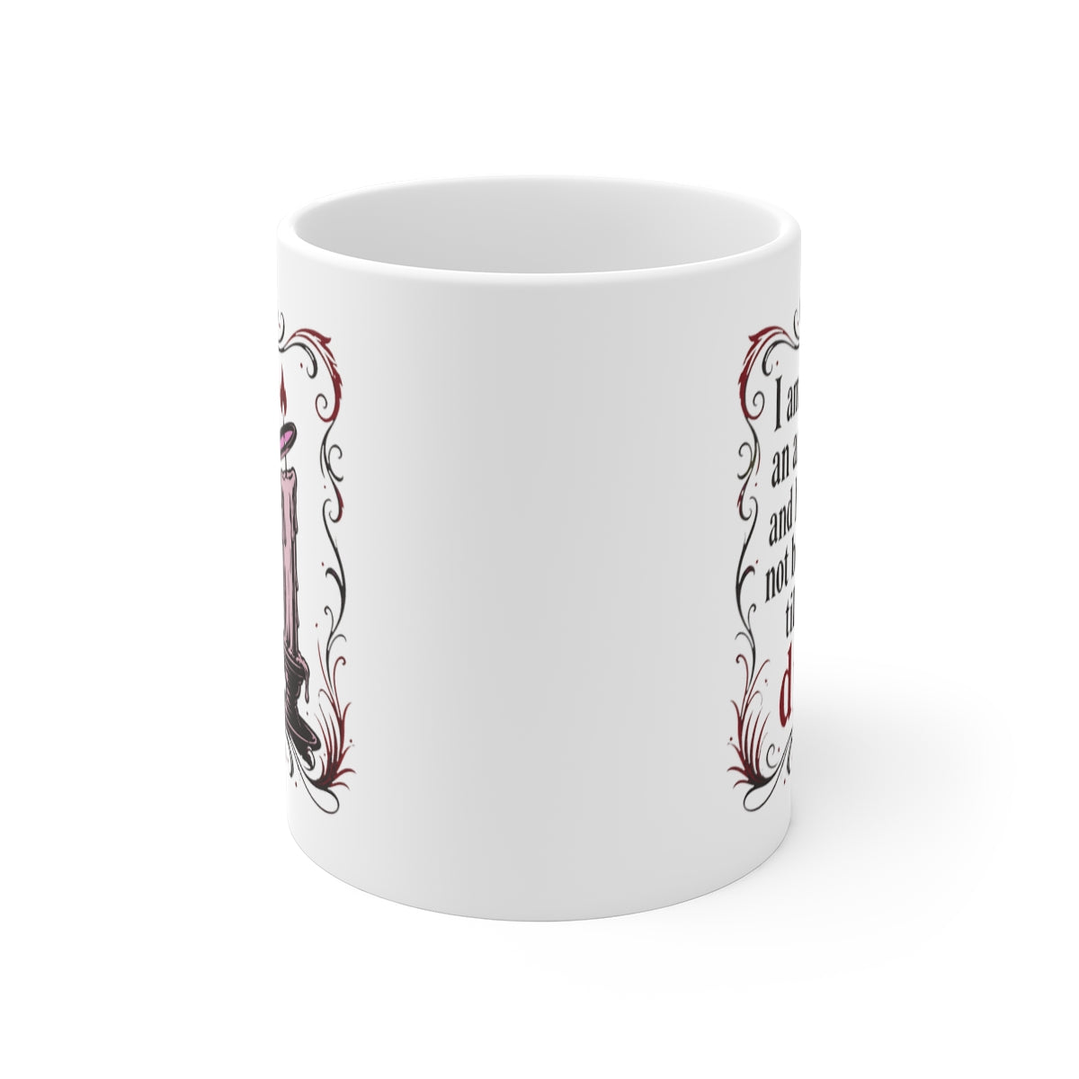 front view of the mug