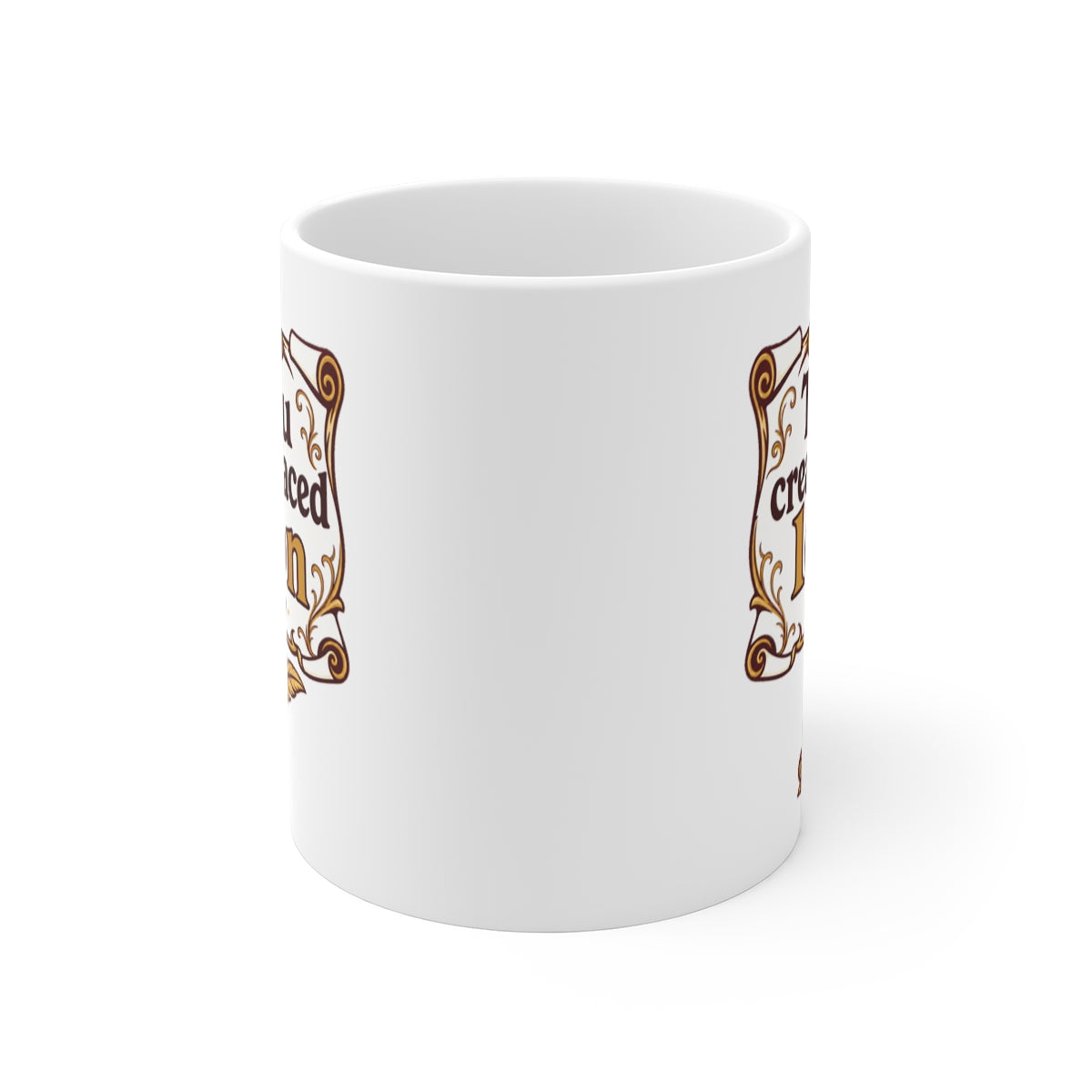 front view of the mug