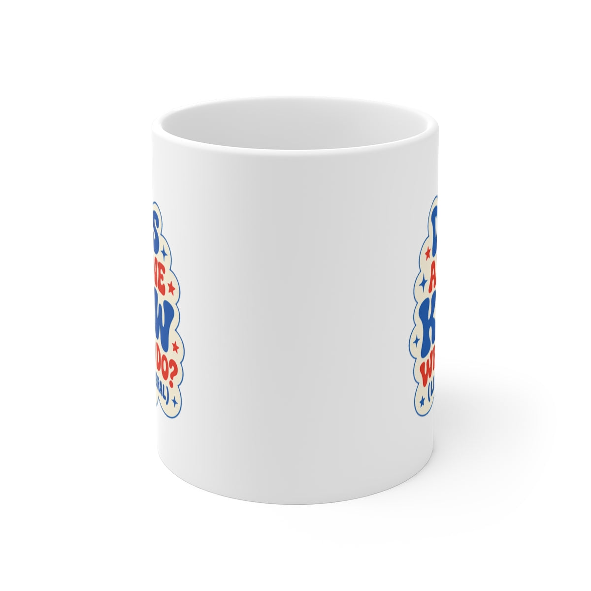 front view of the mug