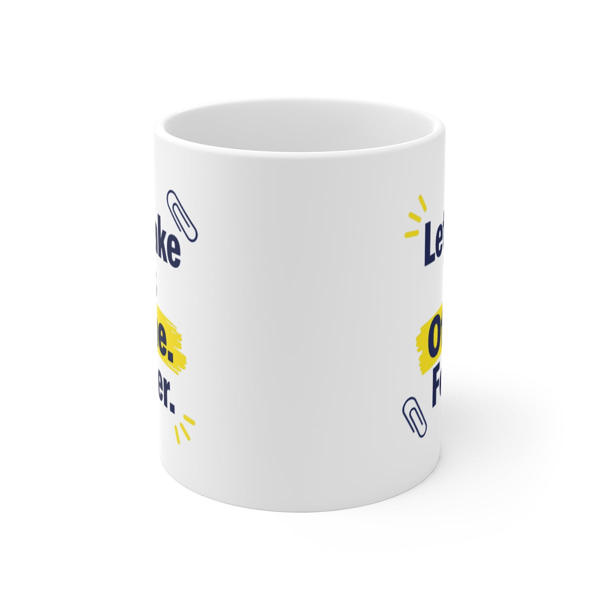 front view of the mug