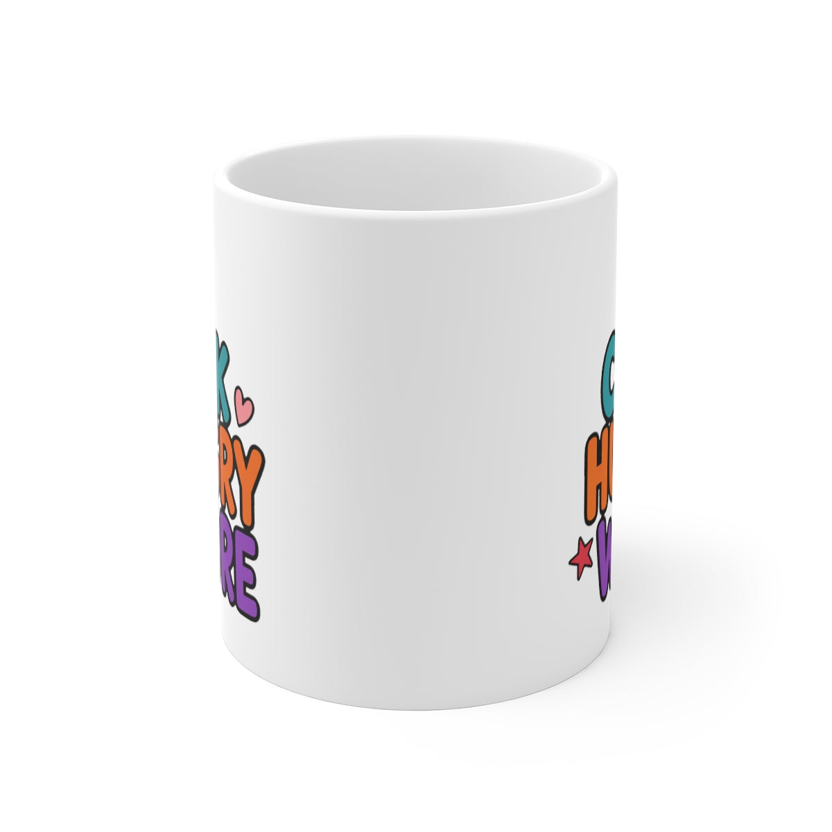 front view of the mug