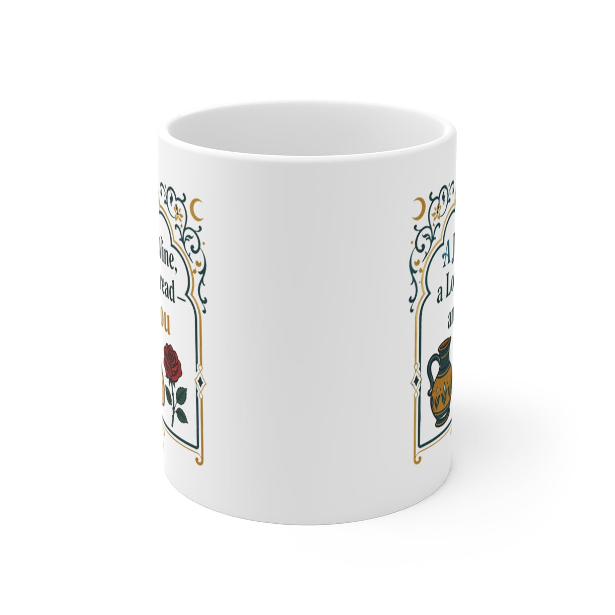 front view of the mug