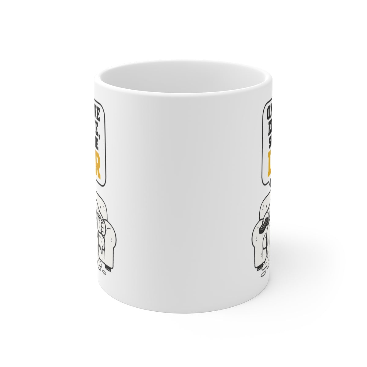 front view of the mug