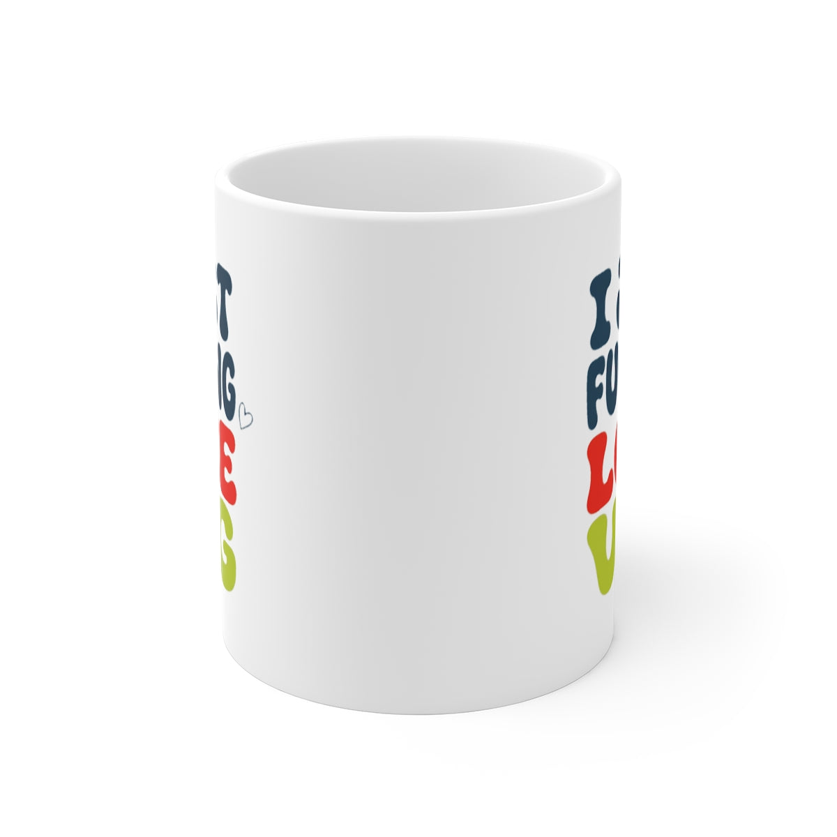 front view of the mug