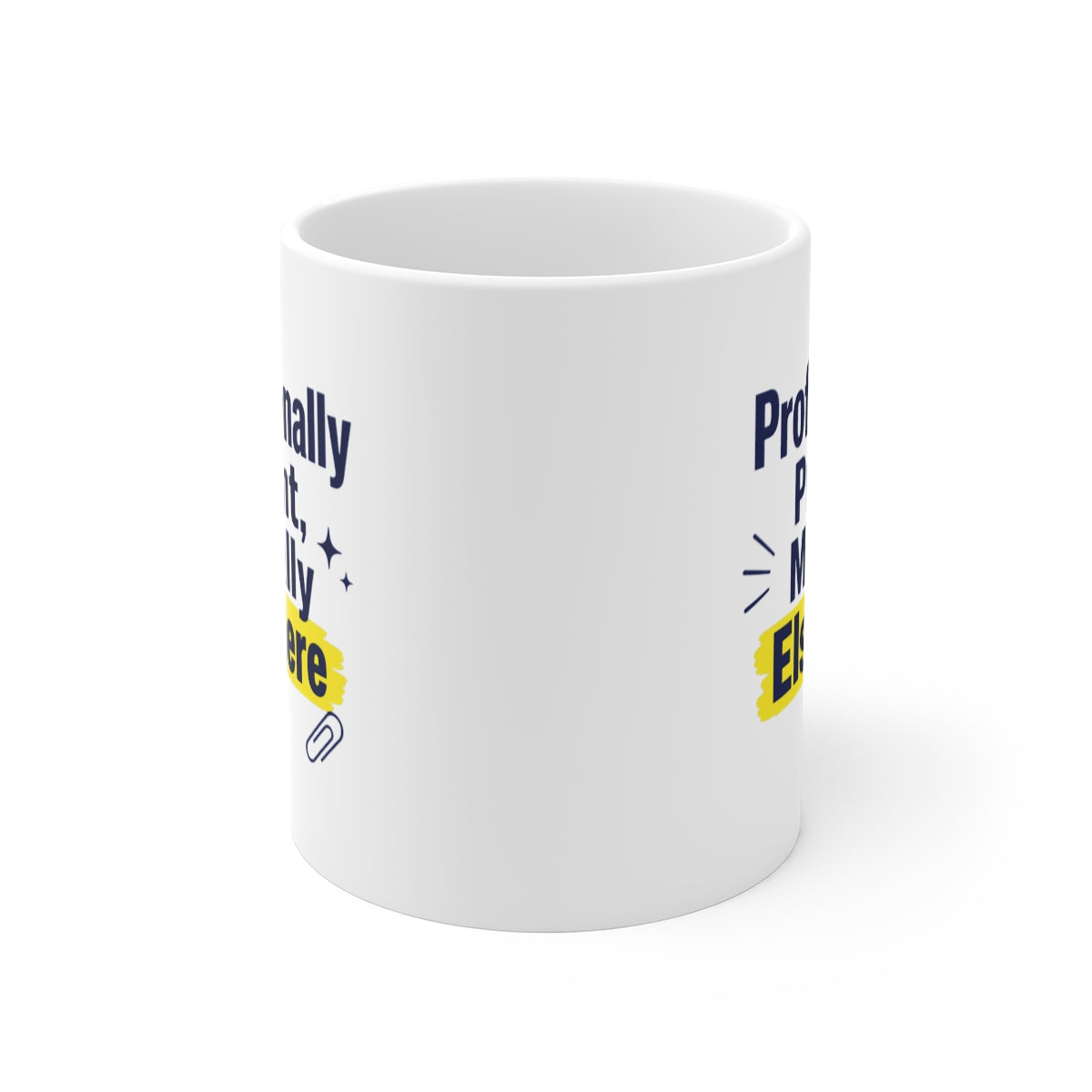 front view of the mug
