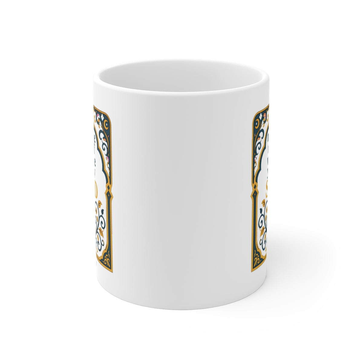 front view of the mug
