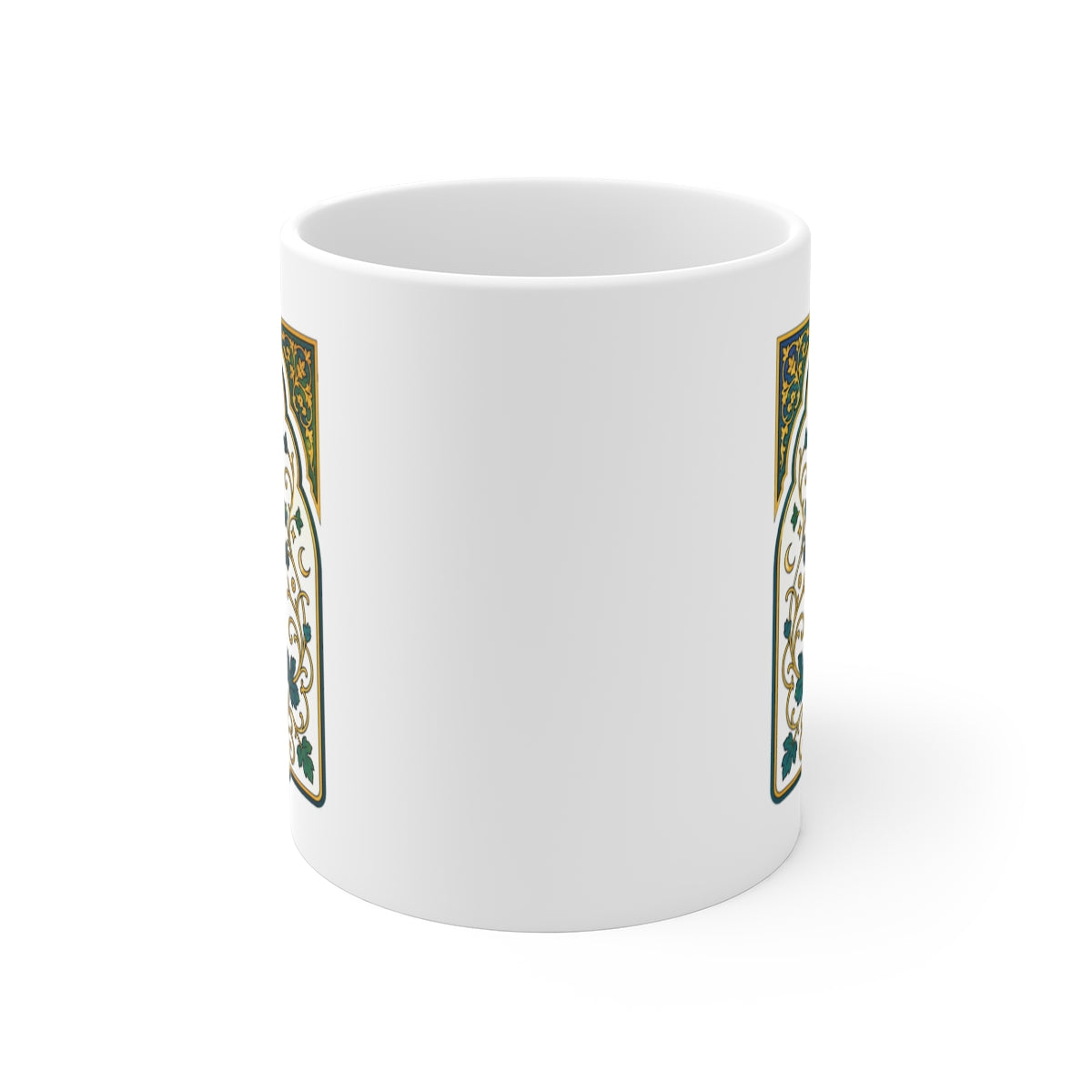 front view of the mug