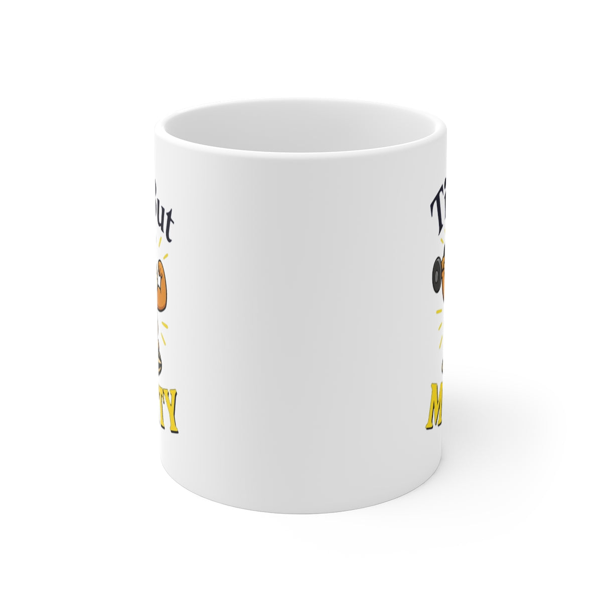 front view of the mug