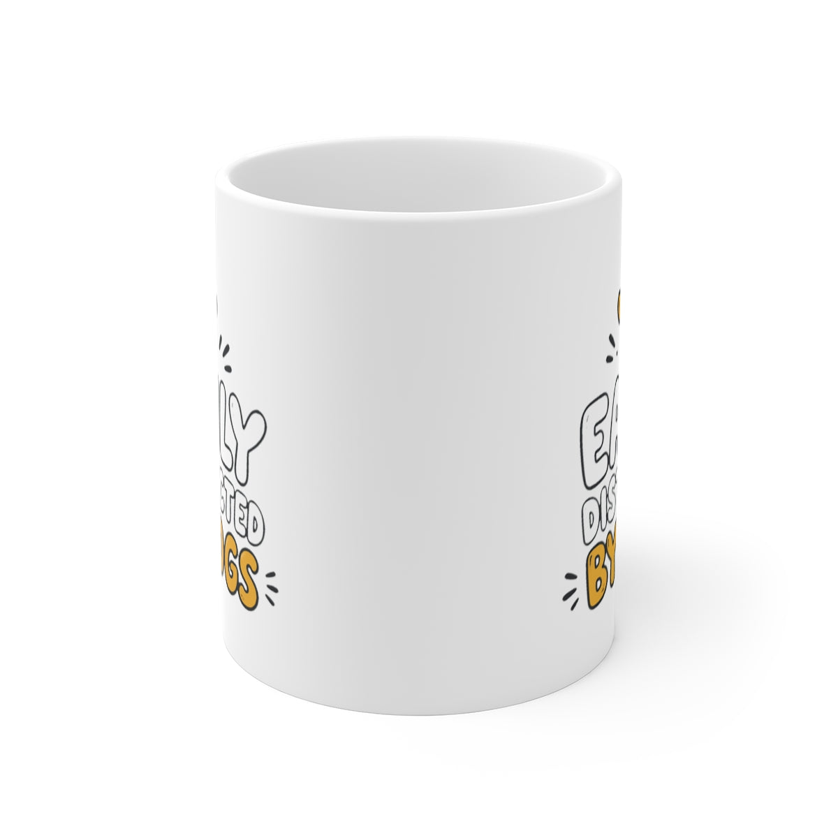 front view of the mug
