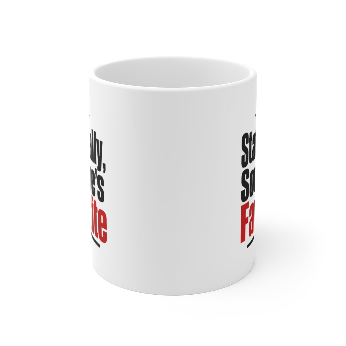 front view of the mug