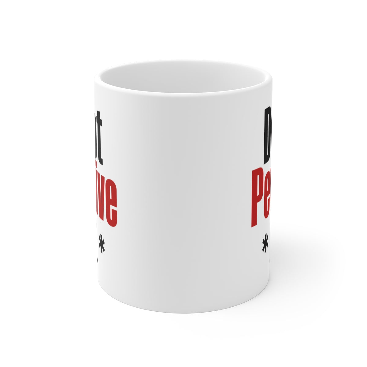 front view of the mug