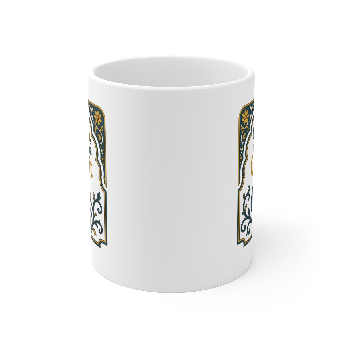 front view of the mug