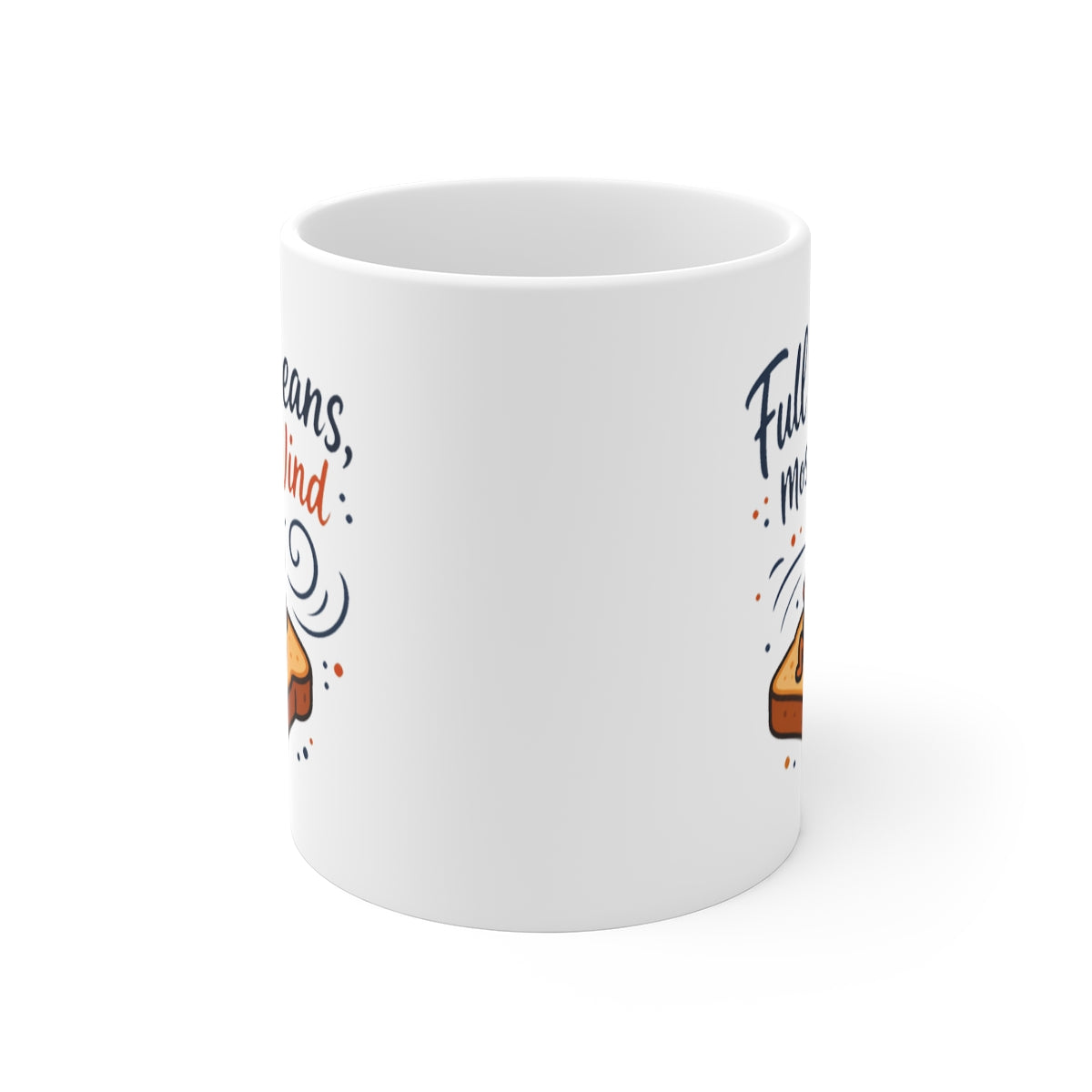 front view of the mug
