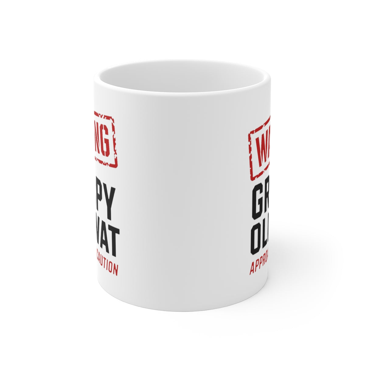 front view of the mug