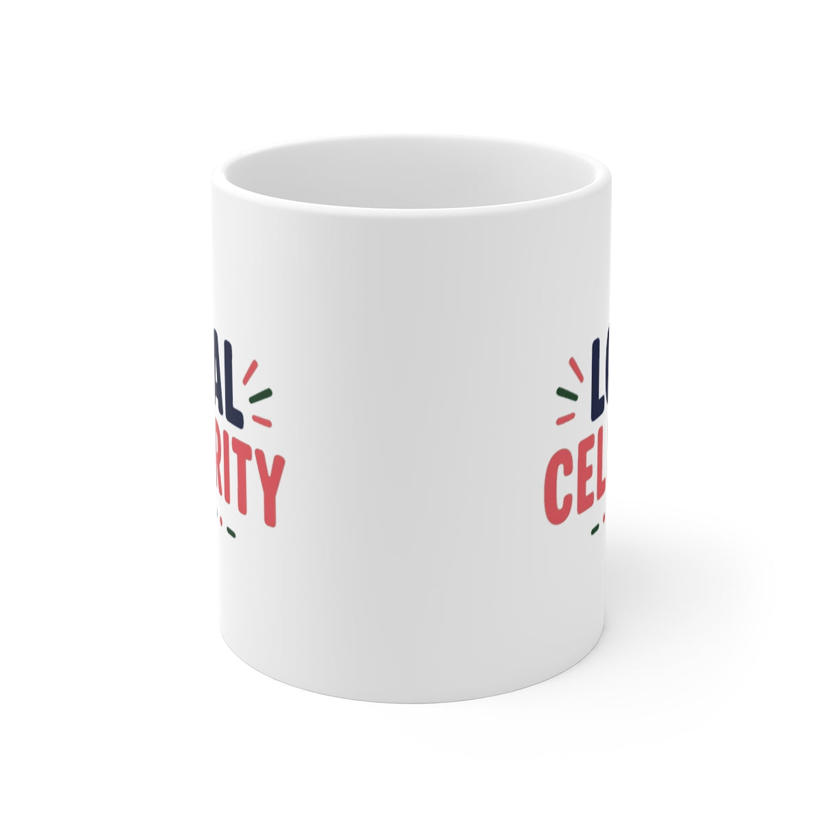 front view of the mug