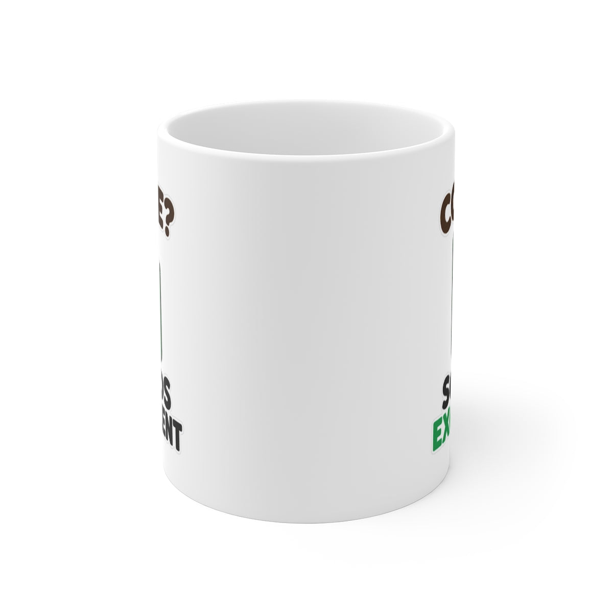 front view of the mug