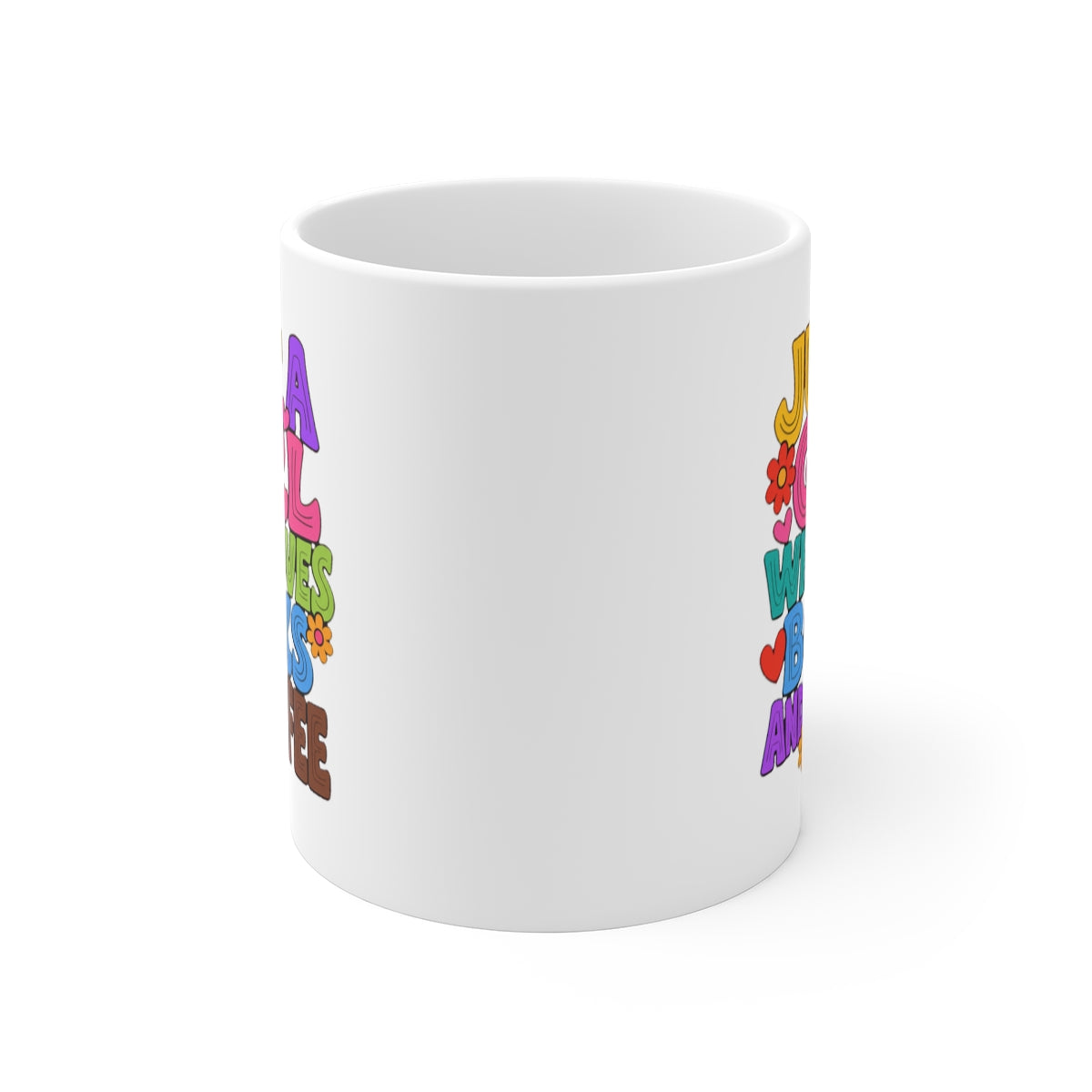 front view of the mug