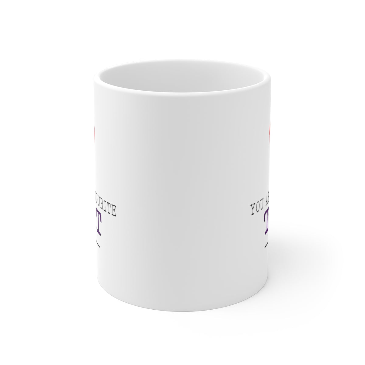 front view of the mug