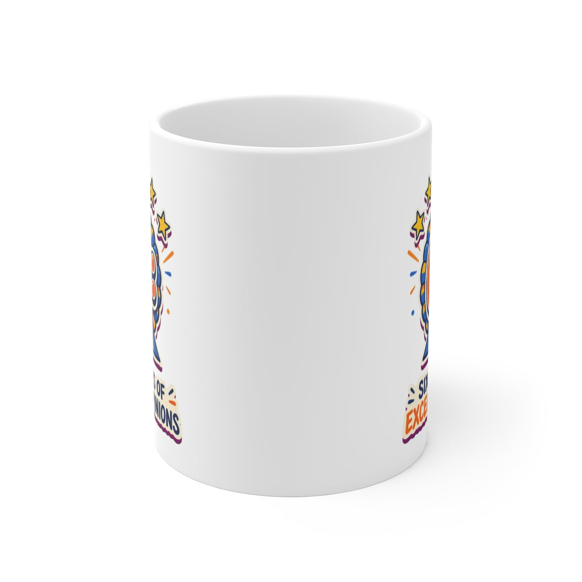 front view of the mug