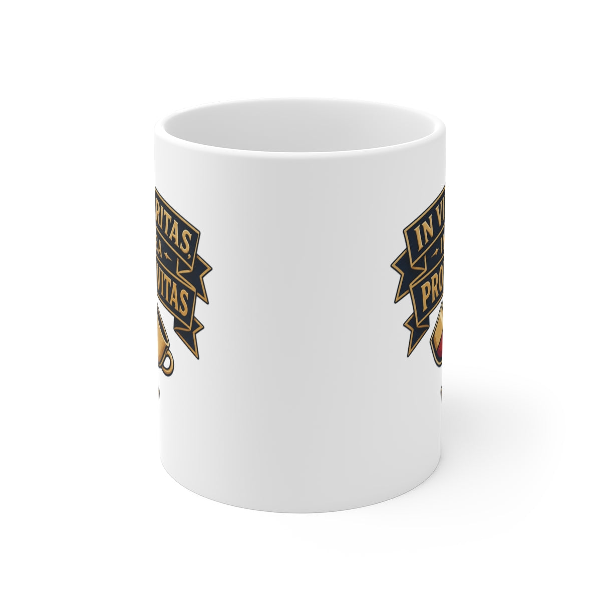 front view of the mug