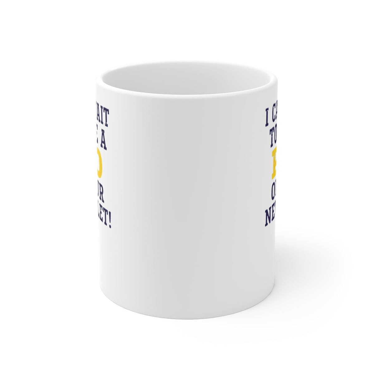 front view of the mug