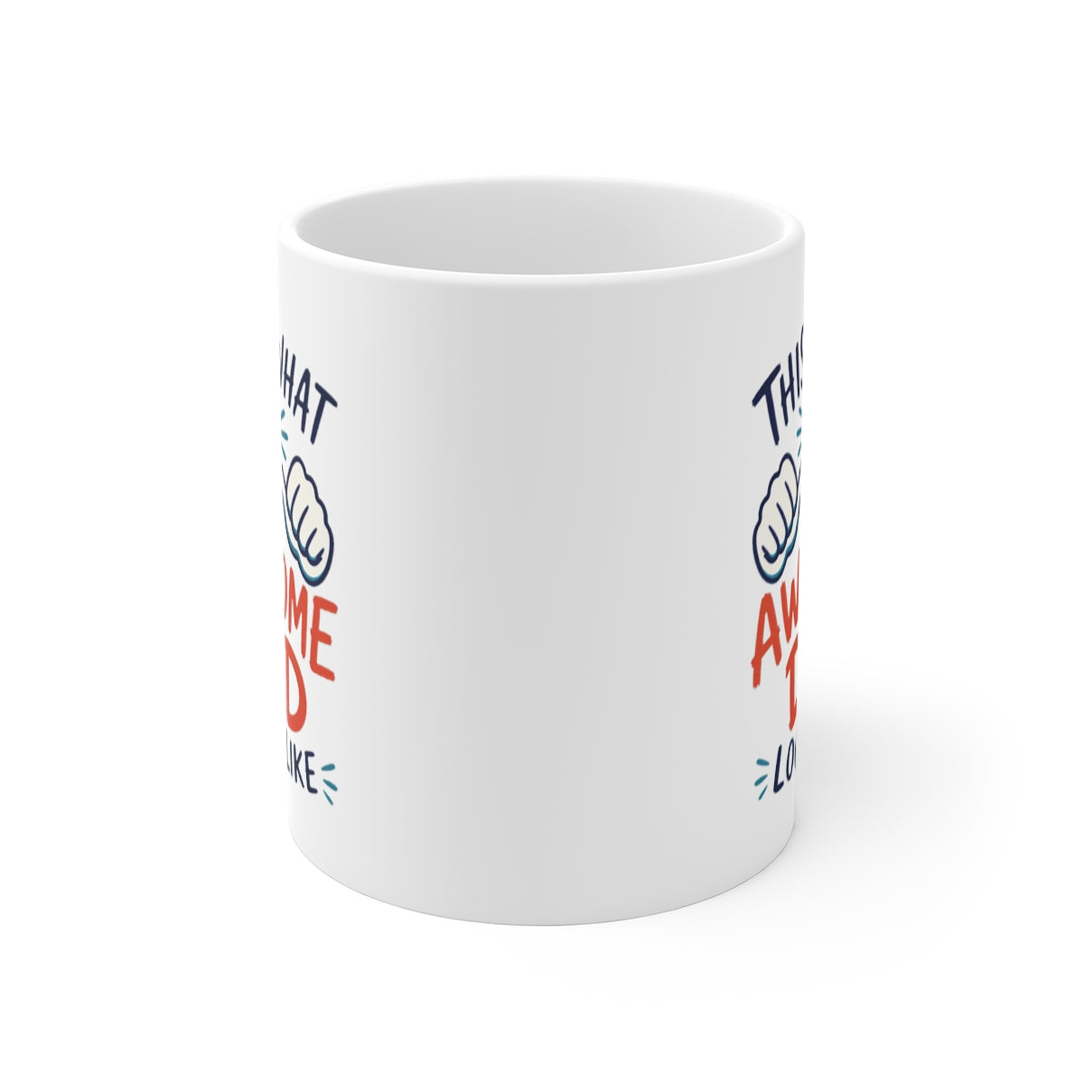 front view of the mug