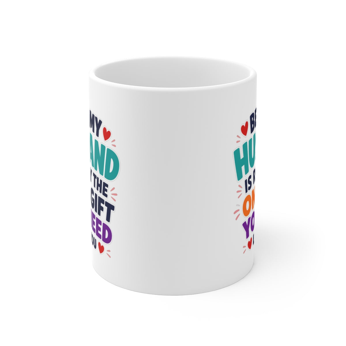 front view of the mug