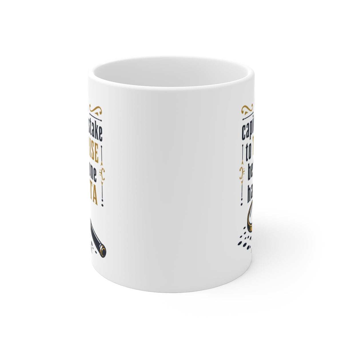 front view of the mug