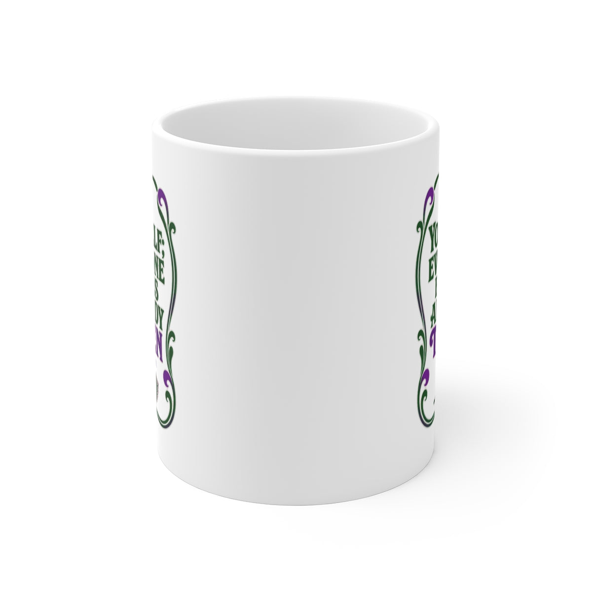 front view of the mug