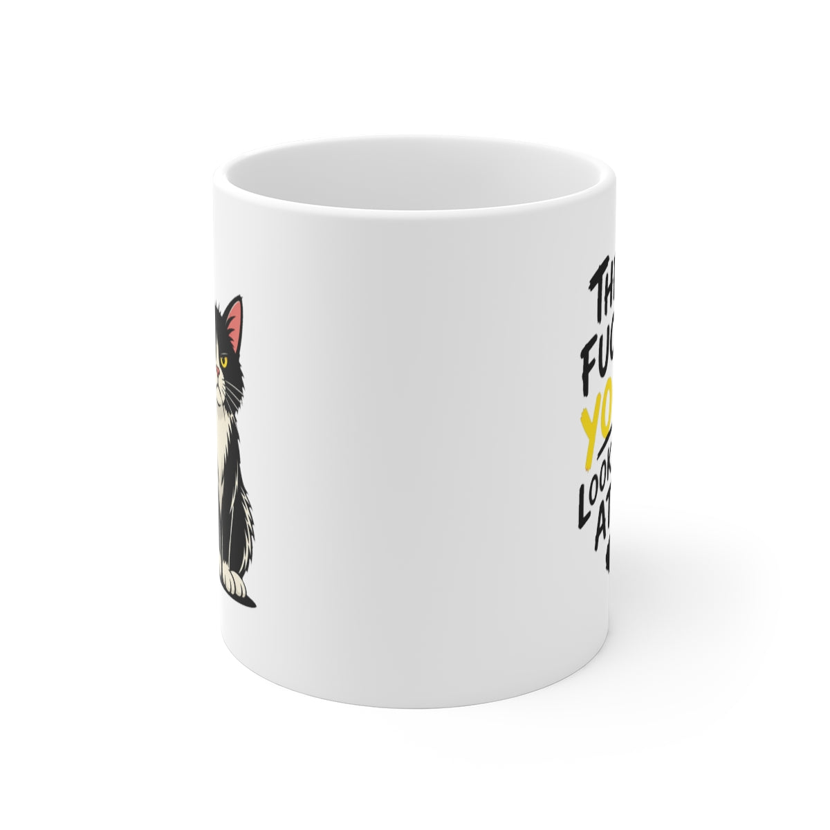 front view of the mug