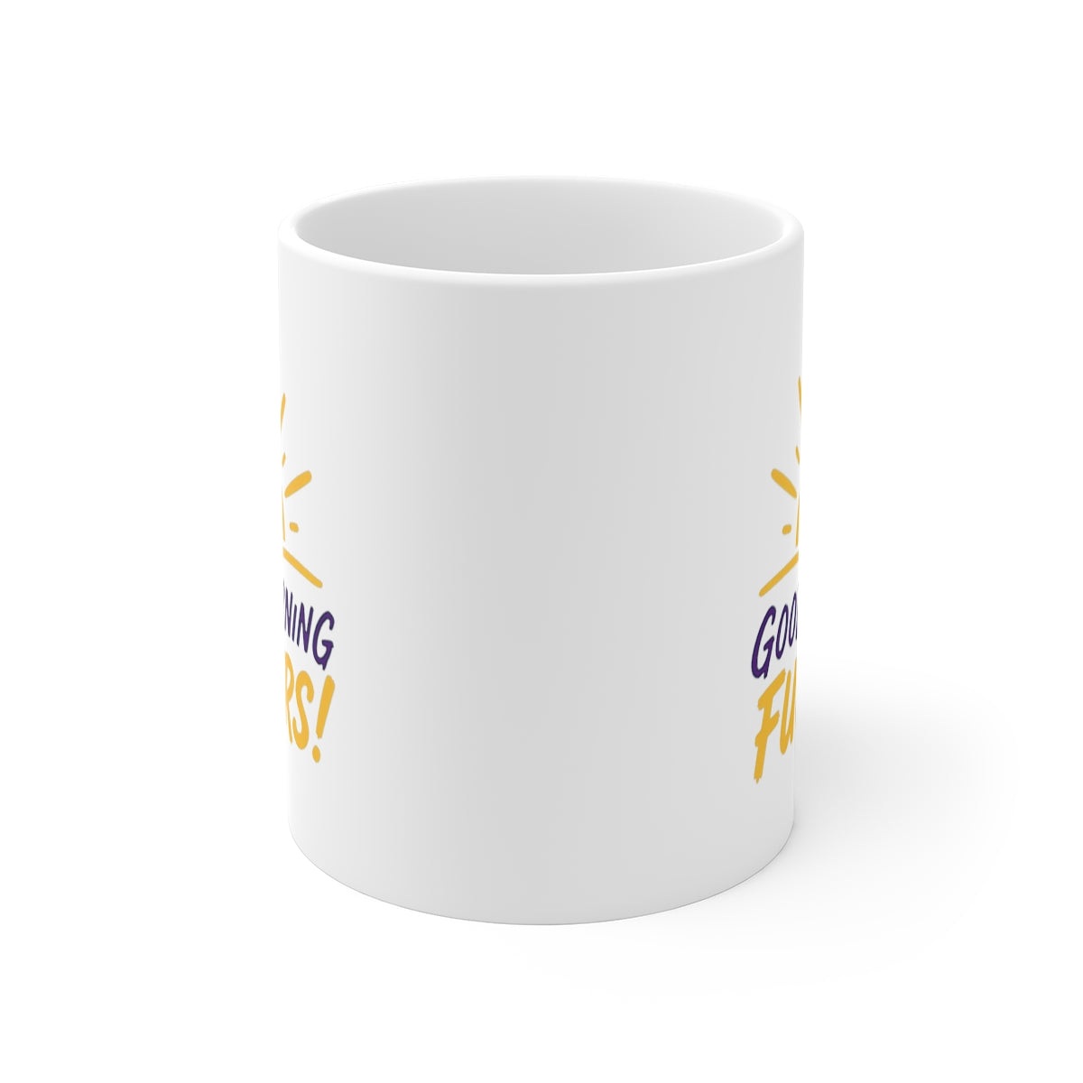 front view of the mug